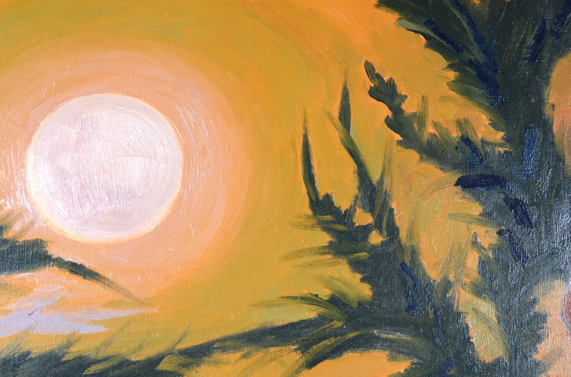 Leon Spilliaert 1923: oil on canvas 'evening twilight' or 'landscape near Grasse' (75.5x100 cm) - Image 3 of 5
