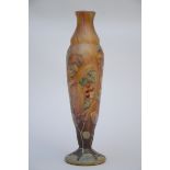 Daum à Nancy: vase in glass paste 'flowers' (48 cm)