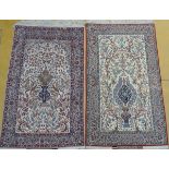 Two Persian rugs (190x104cm-190x106cm)