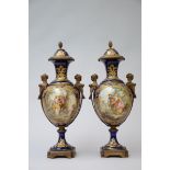 A pair of SËvres faience vases with bronze mounts (h 60cm) (*)