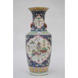 A blue vase in Chinese porcelain 'antiquities' (h59cm) (*)