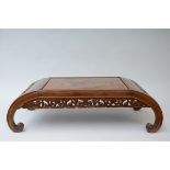 Low table with top in burlwood top, China (32x116x50cm)