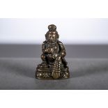 Tibetan bronze sculpture 'jambhala', 15th/16th century (h5.5cm)