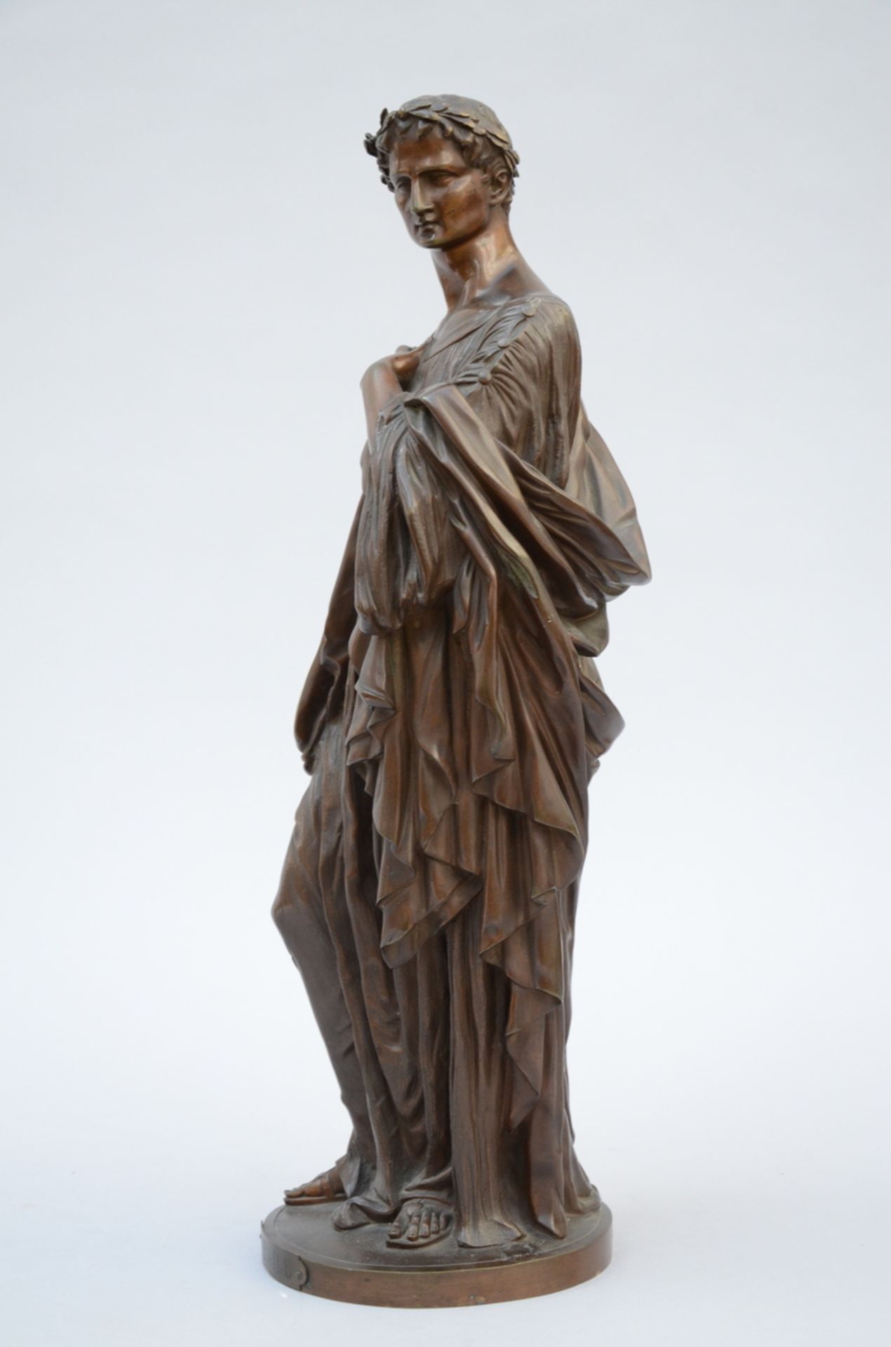Luppens & Cie (Bruxelles): bronze sculpture 'Virgile' (h54cm) - Image 3 of 4