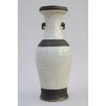 A Chinese Nankin porcelain vase with bronze imitation (h61cm)