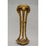 A gilt wooden column with ram's heads (h115cm) (*)