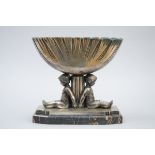 Paul Silvestre (foundry Susse ‡ Paris): silvered bronze art deco coupe (31x33x15cm)