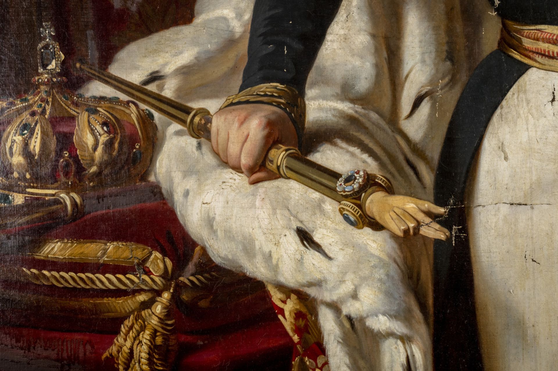 Anonymous (after Franz Xaver Winterhalter): painting (o/c) 'portrait of Napoleon III' ( - Bild 3 aus 5