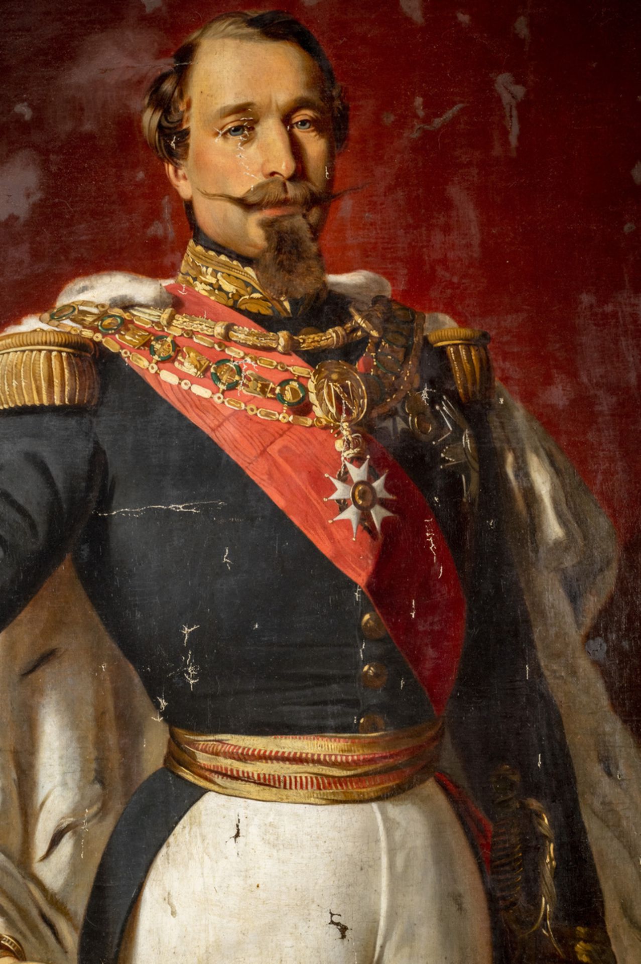 Anonymous (after Franz Xaver Winterhalter): painting (o/c) 'portrait of Napoleon III' ( - Bild 2 aus 5