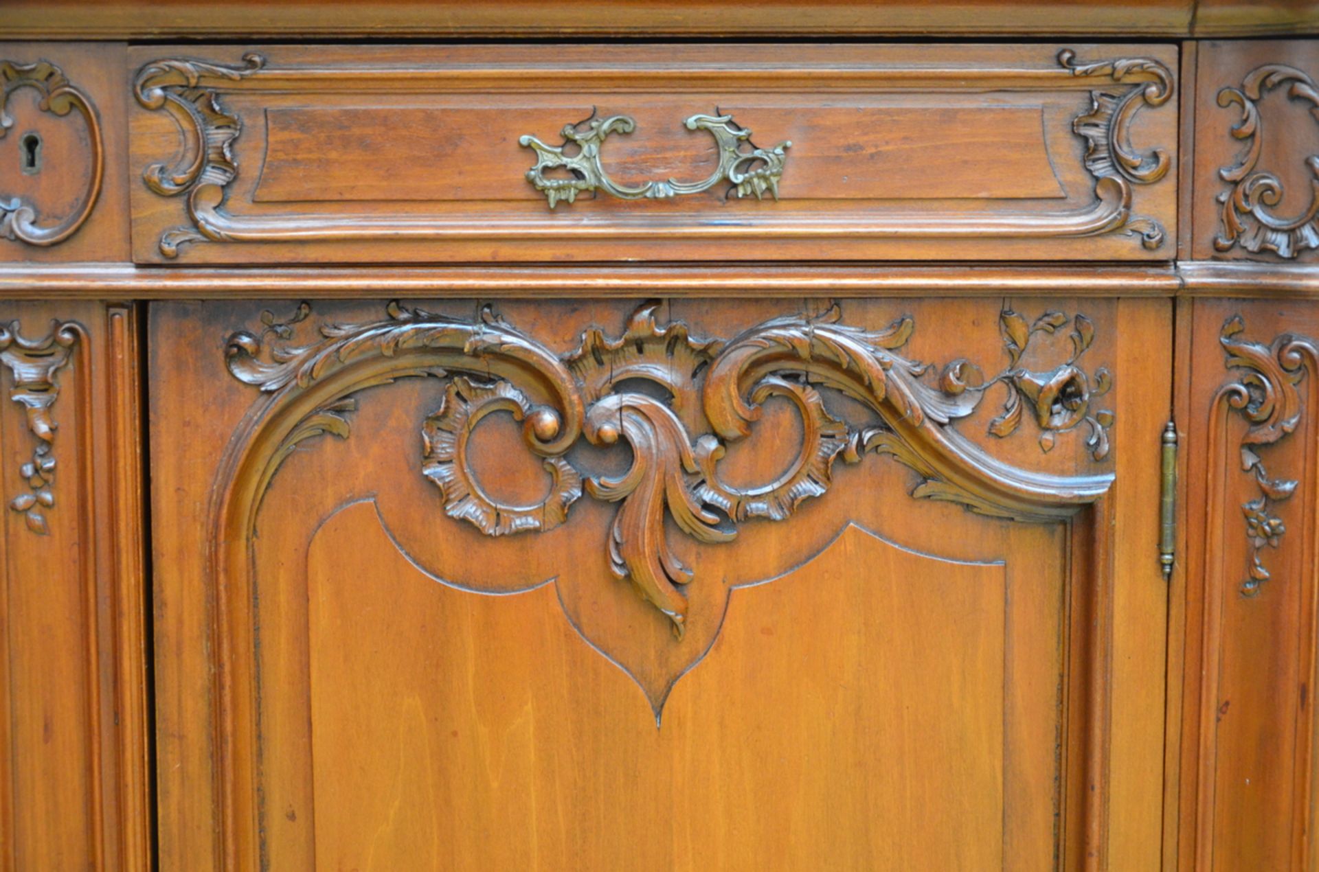 LiËge display cabinet in fruit wood, Louis XV style (230x140x63cm) - Image 4 of 4