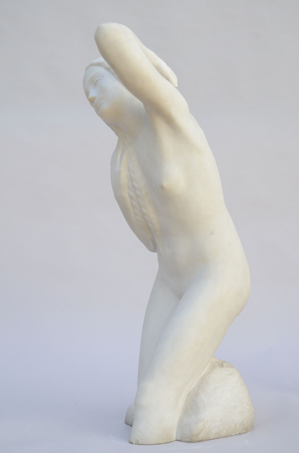 Leon Sarteel: marble statue 'female nude' (h86cm) - Image 6 of 8