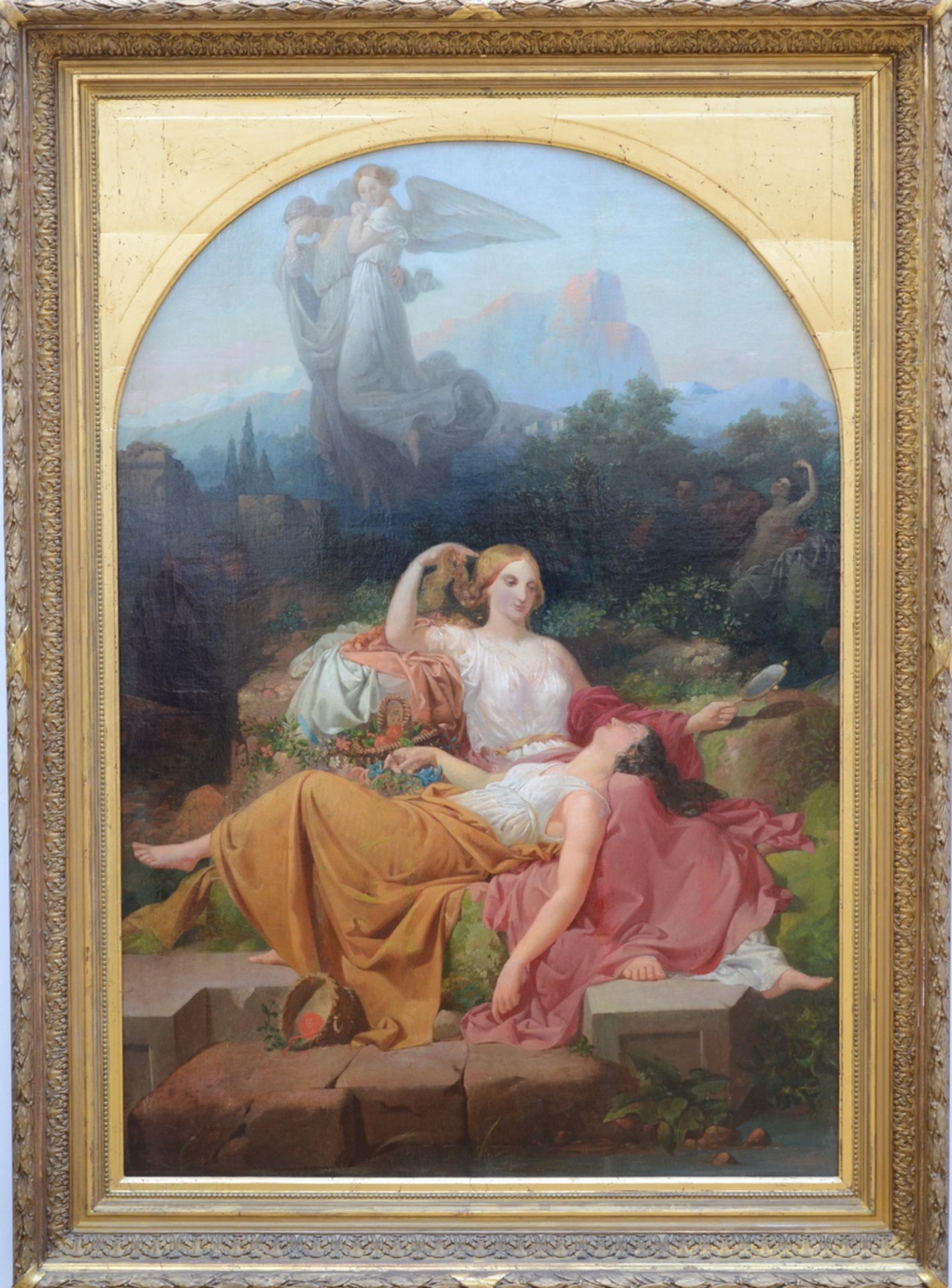 Anonymous (19th century): painting (o/c) 'Allegory' (118x83cm) (*)