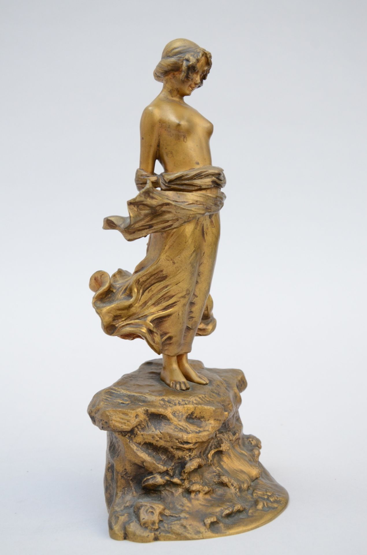 Dominique Alonzo: gilt bronze sculpture 'the breeze' (h29cm) - Image 3 of 5
