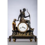 Rare bronze clock 'l'Afrique', late 18th - early 19th century (46x37x16cm) (*)