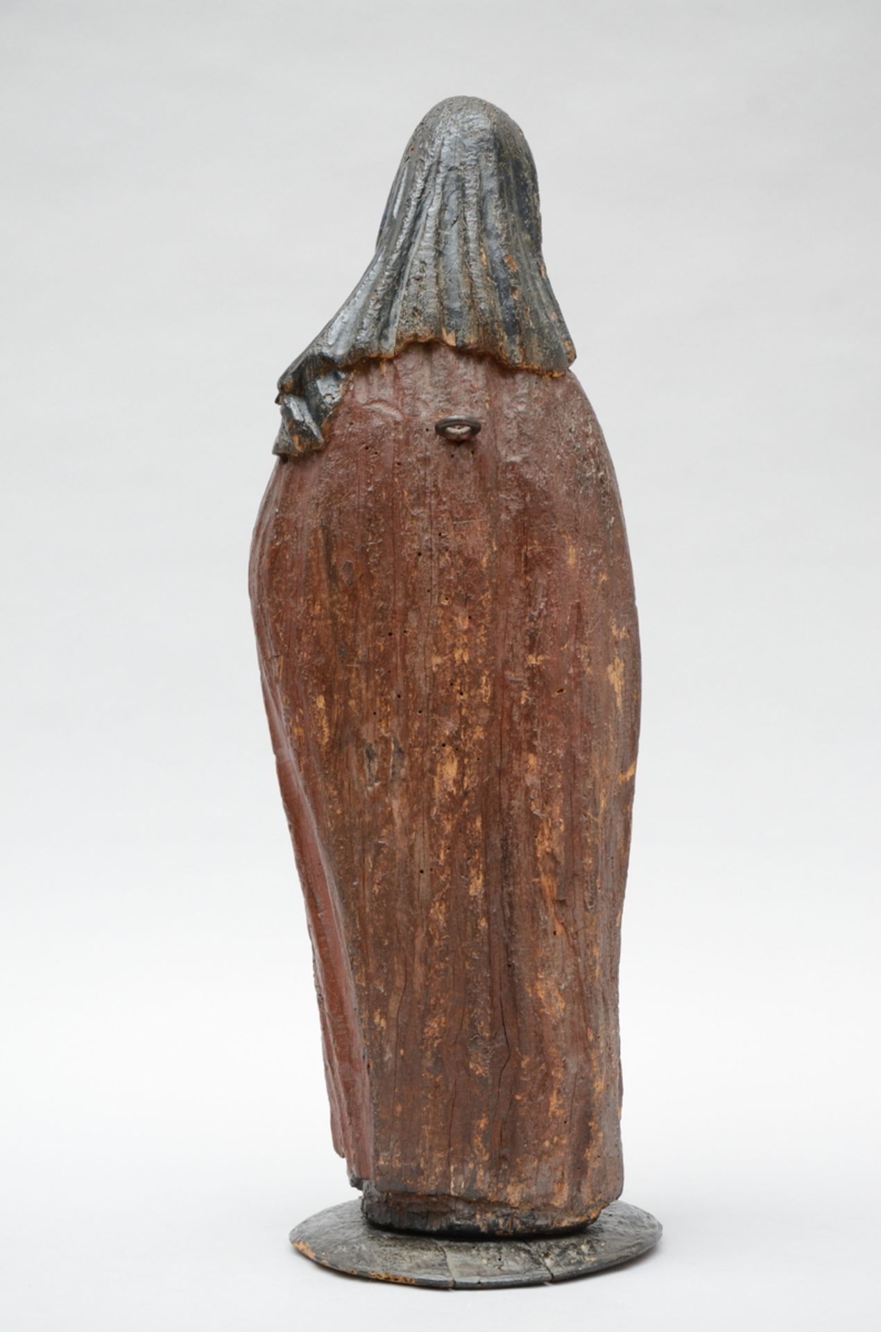 A wooden statue 'Madonna' (h73cm) (*) - Image 2 of 3