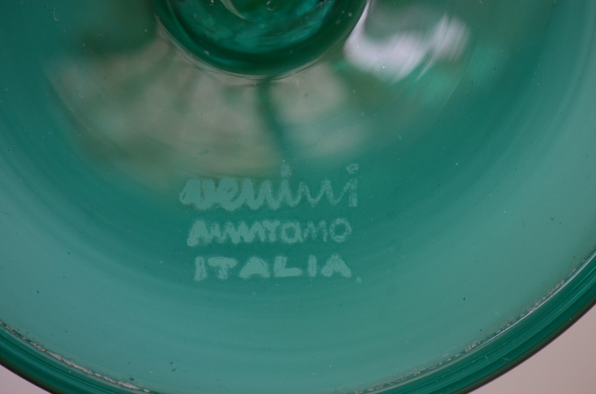 Three decorative glasses in Murano glass (h15 - 21cm) (*) - Image 3 of 5