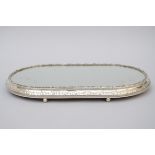 A silver table tray with mirror by Wolfers (32x55cm)