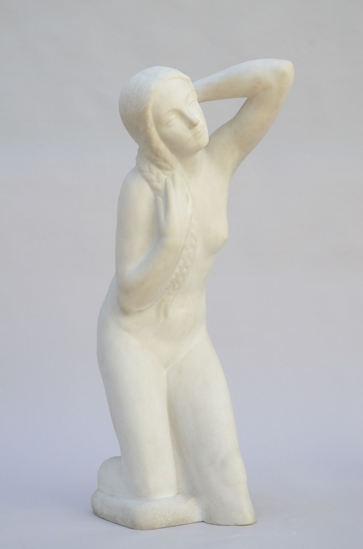 Leon Sarteel: marble statue 'female nude' (h86cm) - Image 7 of 8