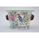 Famille rose planter in Samson porcelain (19x31cm)