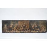 Antique panel 'Last Supper' (26x91cm) (*)