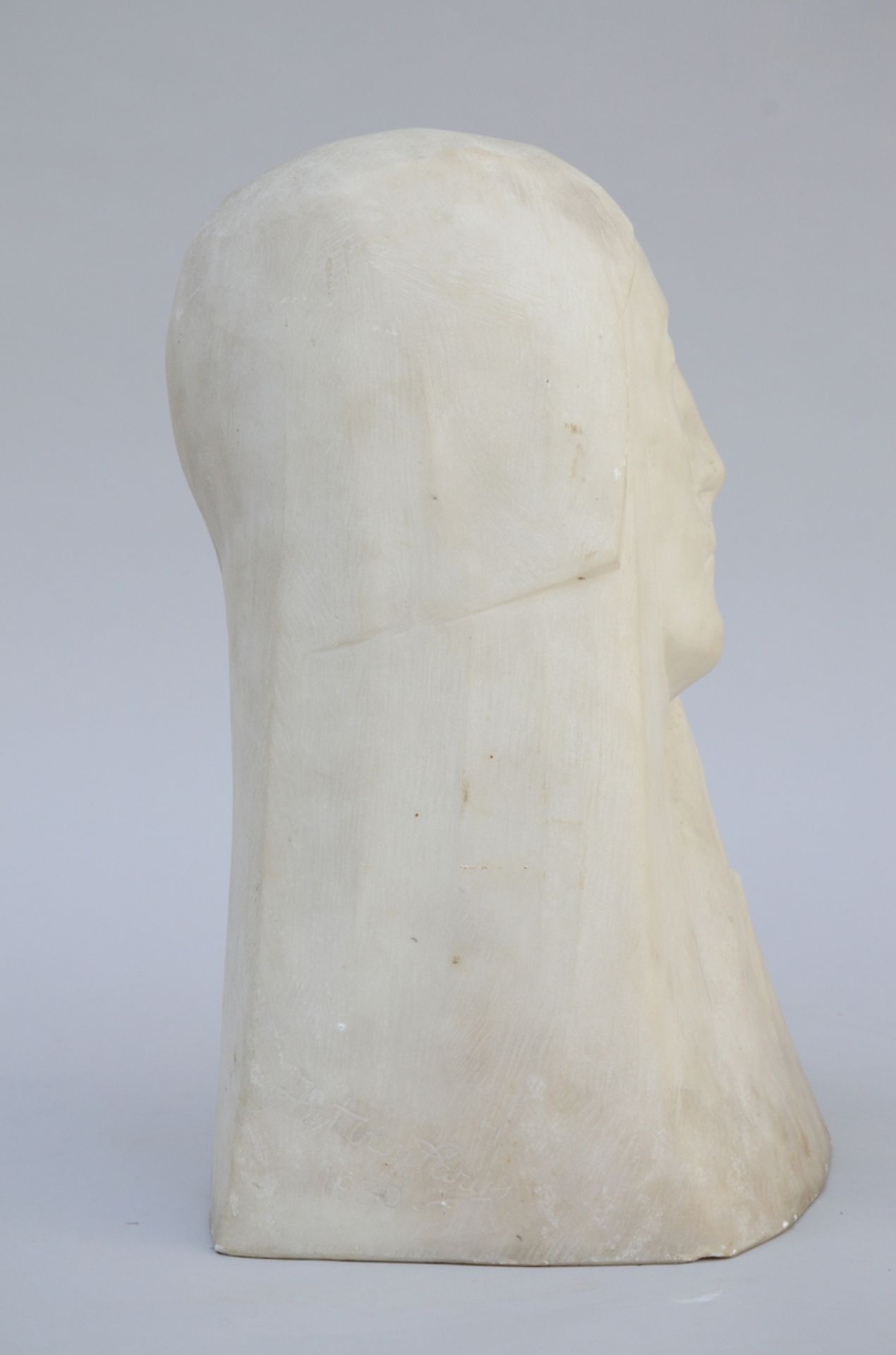 Antoon Van Parys 1930: marble bust 'Madonna' (h43cm) (*) - Image 3 of 4