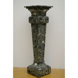 A square column in green marble (h123cm)