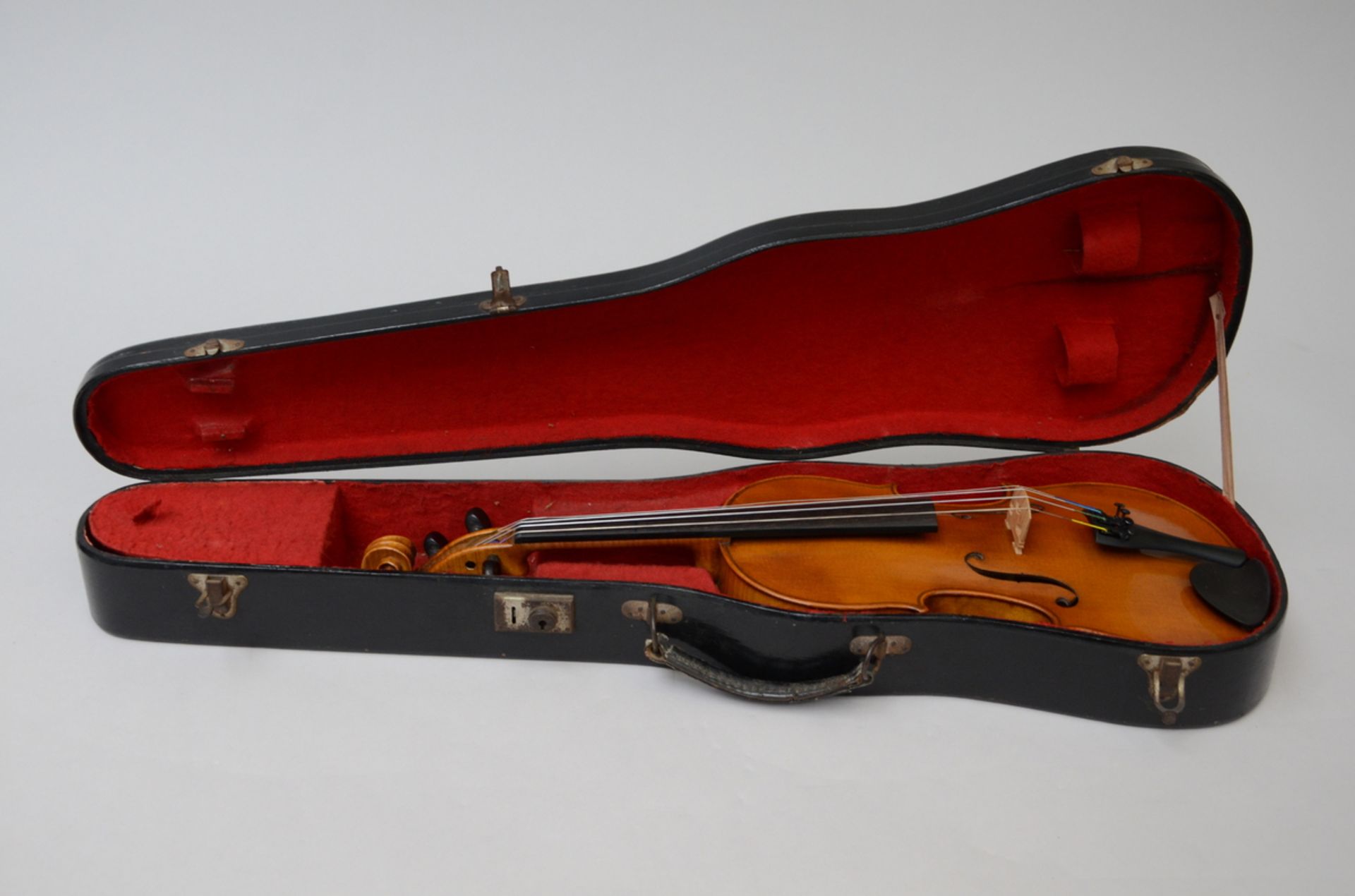Violin in case 'Michel Gerard' Paris 1928 (length 35cm)