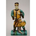 Chinese sancai temple guard (h43cm) (*)