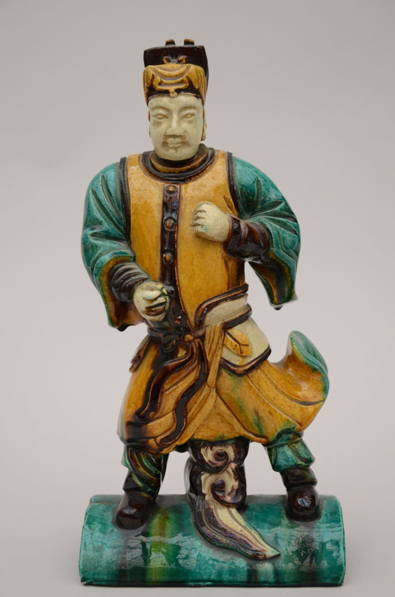 Chinese sancai temple guard (h43cm) (*)