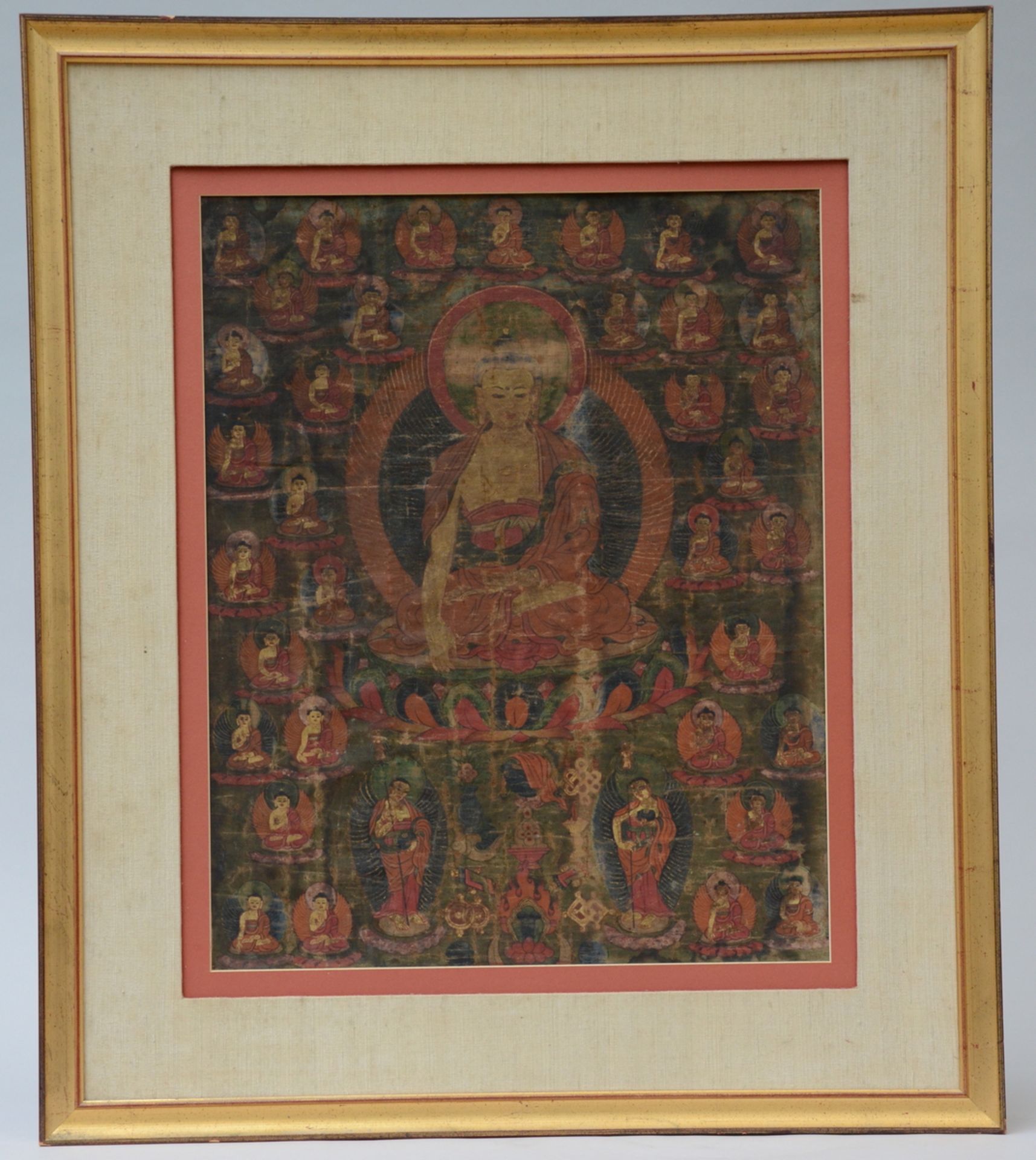 Tibetan thangka 'Buddha', 19th century (62x50cm) (*) - Bild 2 aus 2