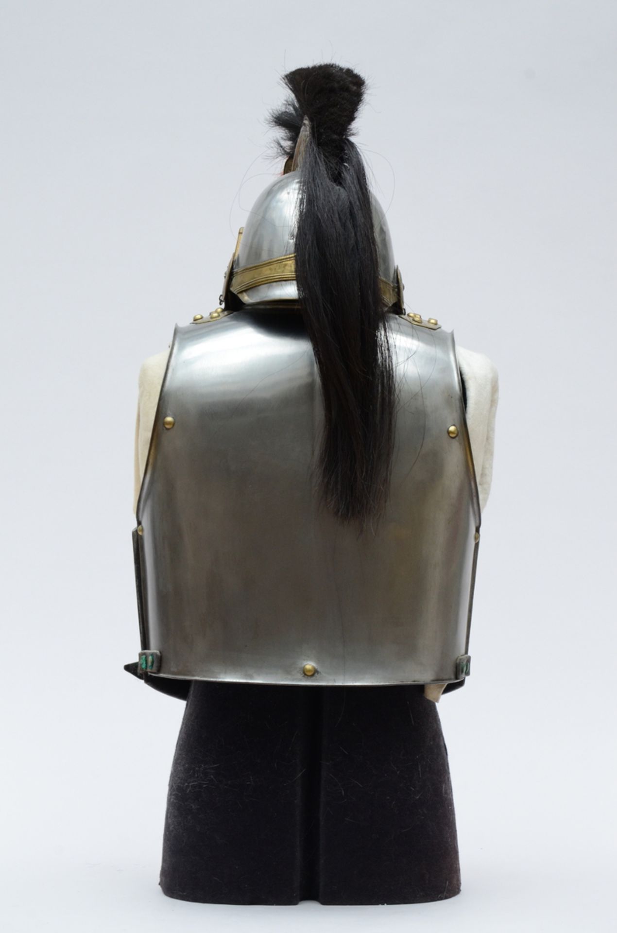 A French cuirasse with helmet, model 1825 (h31cm and 51x57) - Image 3 of 3