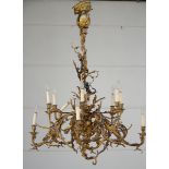 Bronze Louis XV chandelier with putti (140x95cm)