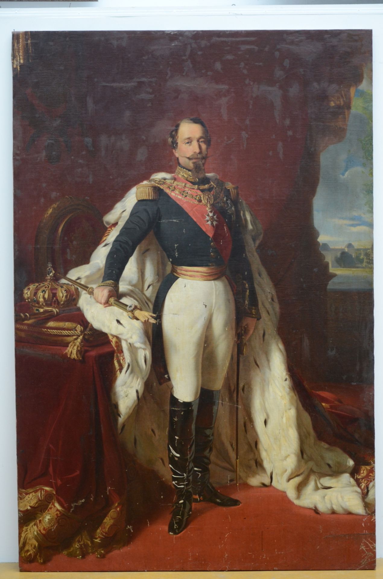 Anonymous (after Franz Xaver Winterhalter): painting (o/c) 'portrait of Napoleon III' ( - Bild 4 aus 5