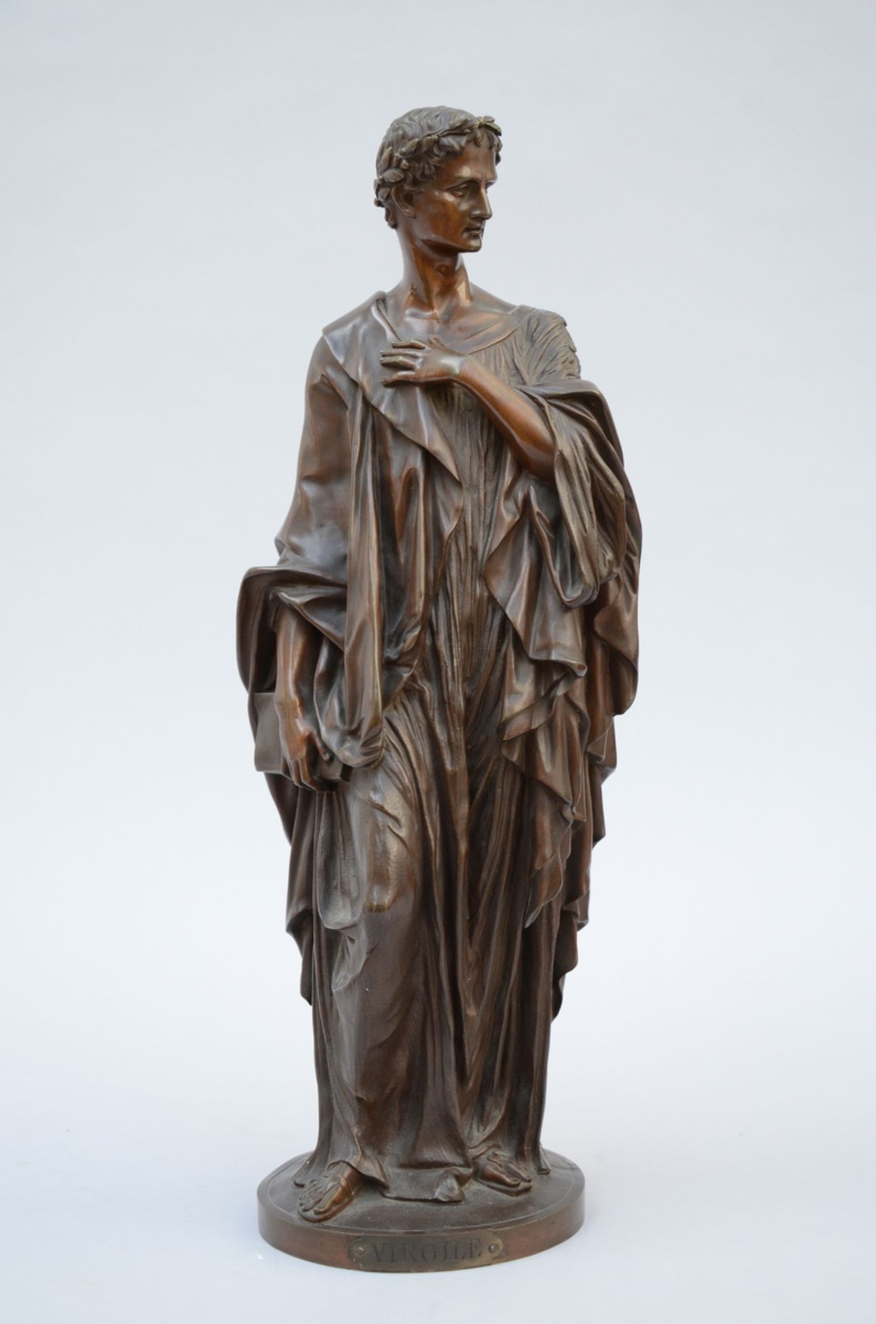 Luppens & Cie (Bruxelles): bronze sculpture 'Virgile' (h54cm)