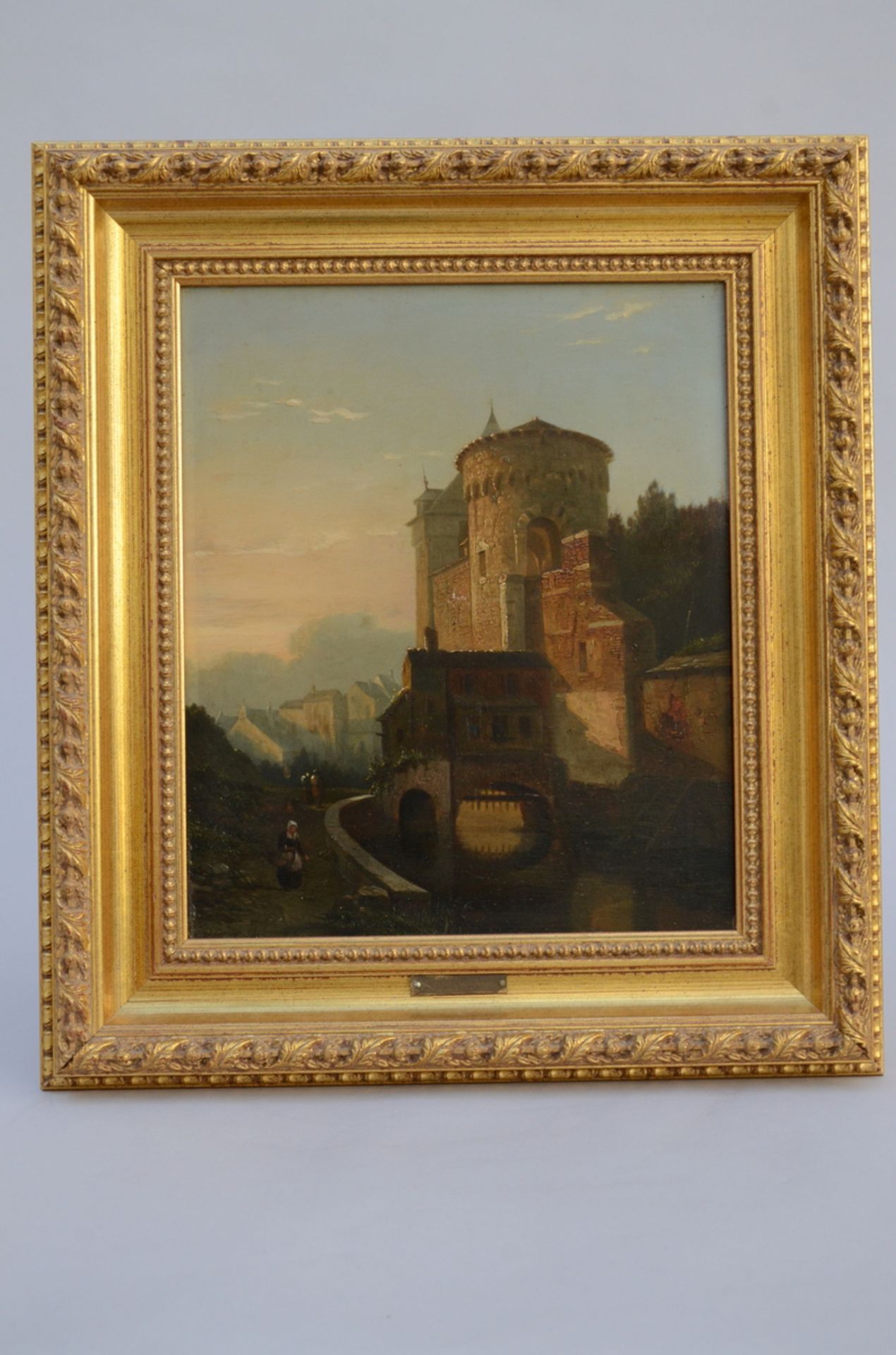 FranÁois Boulanger: painting (o/p) 'city gate' (35x29) - Image 2 of 6
