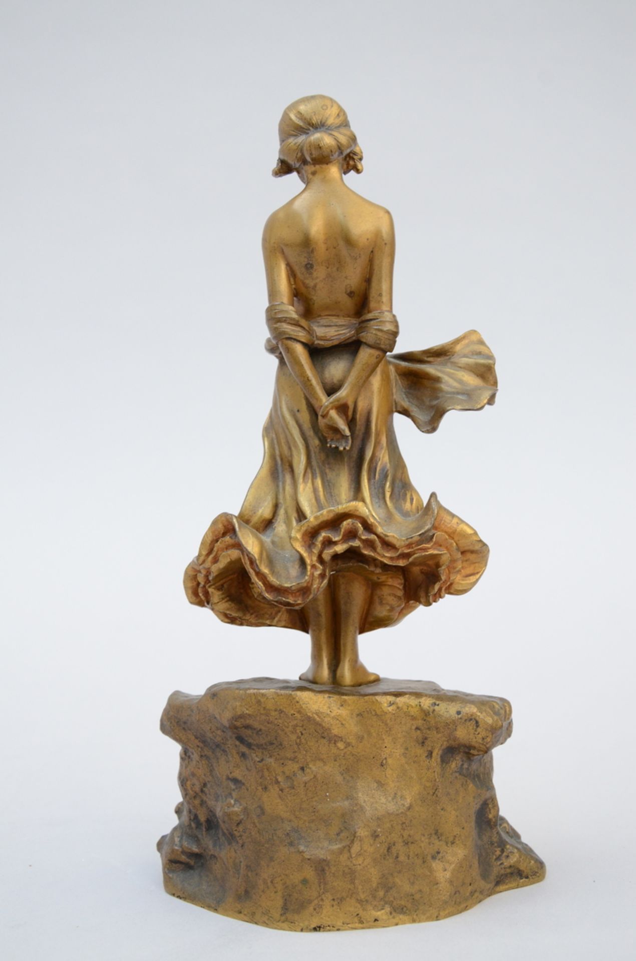 Dominique Alonzo: gilt bronze sculpture 'the breeze' (h29cm) - Image 2 of 5