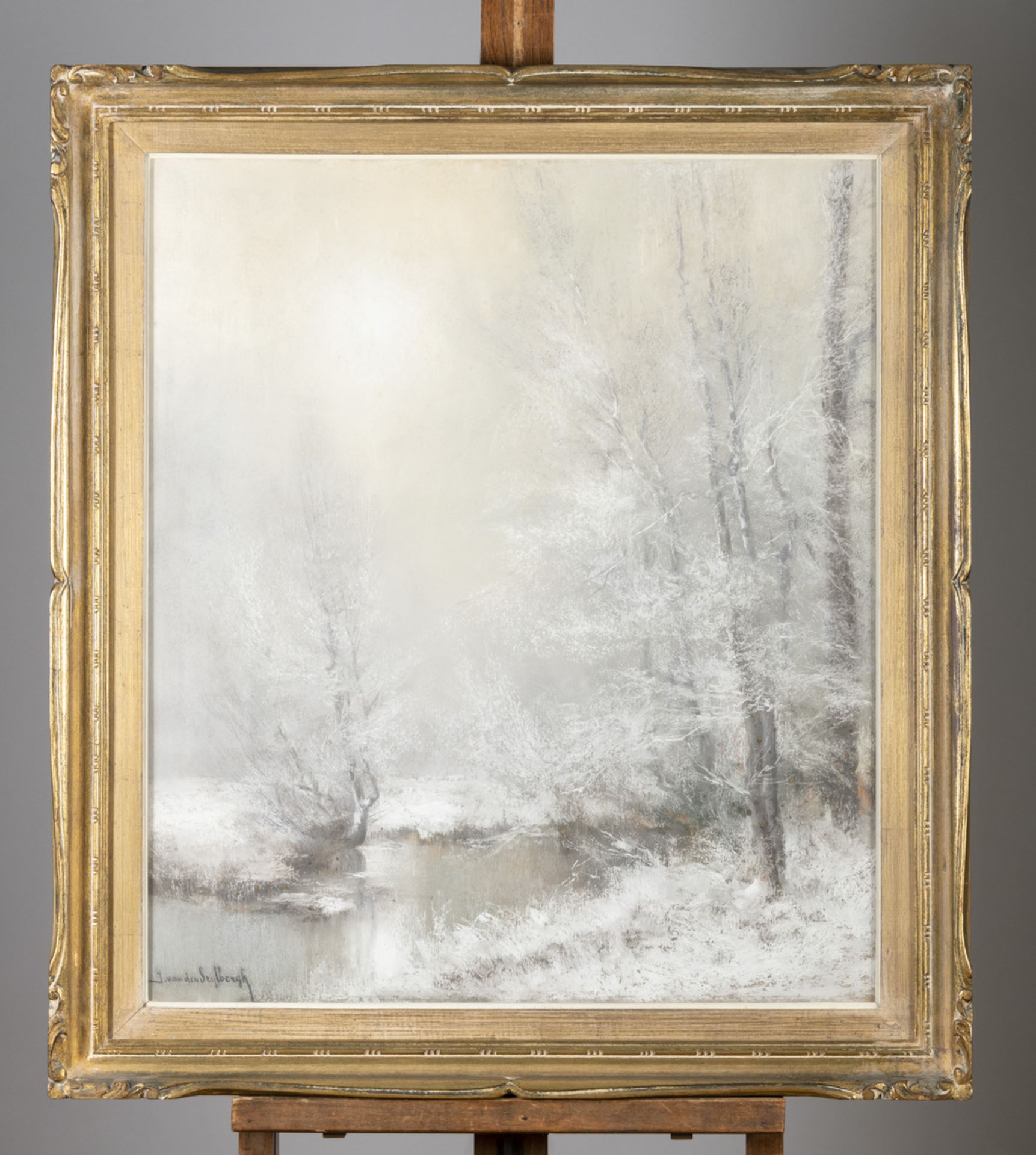 Van den Seylbergh: pastel 'winter landscape' (80x70cm)