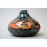 Louis Leloup: a glass vase (18x25cm)