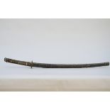 A Japanese katana sword with mother-of-pearl decoration (L97cm) (*)