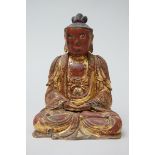 A Chinese bodhisattva in lacquered wood, 18th century (h22cm) (*)