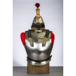 Cuirasse with silver plated helmet 'Second Empire', model 1845 (h88cm) (*)