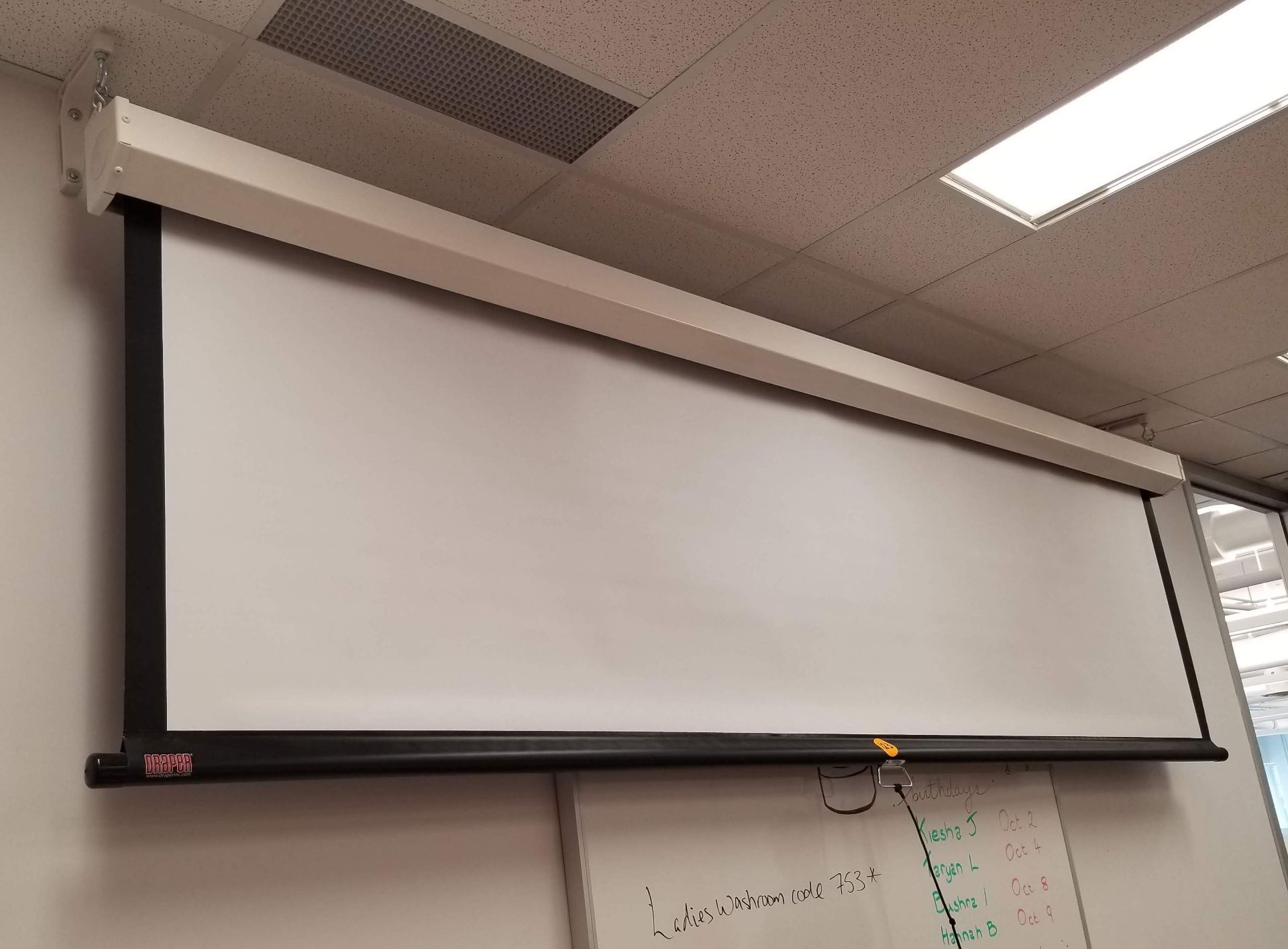 DRAPER - TEN FOOT MANUAL PROJECTOR SCREEN