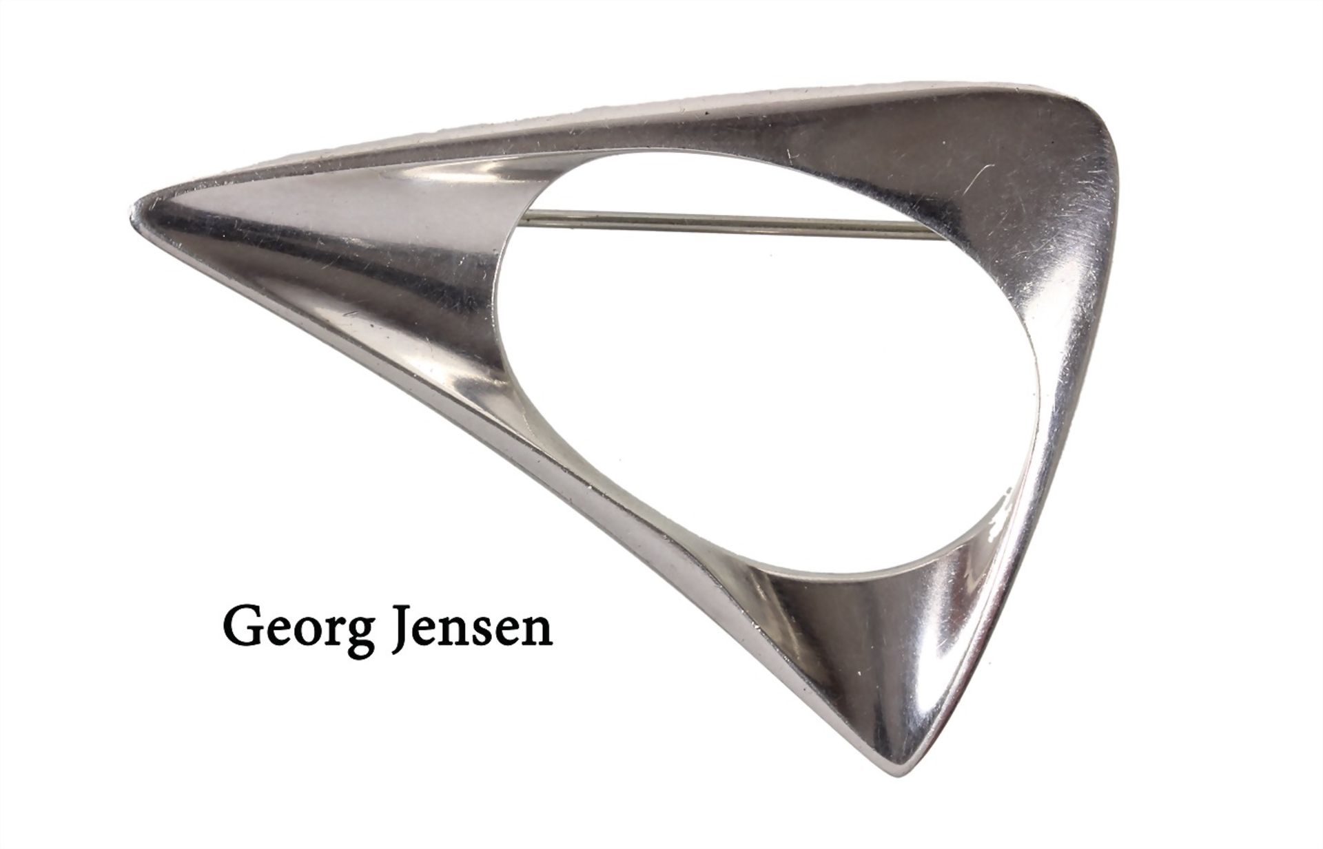 brooch, GEORG JENSEN, silver 925/000, signed GEORG JENSEN 925S DENMARK N° 375 (design Henning ...