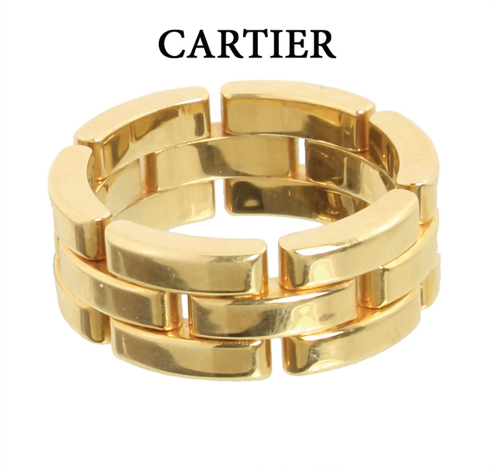 ring by CARTIER Maillon de Panthère, yellow gold 750/000, signed: Cartier 819368, ring width ...