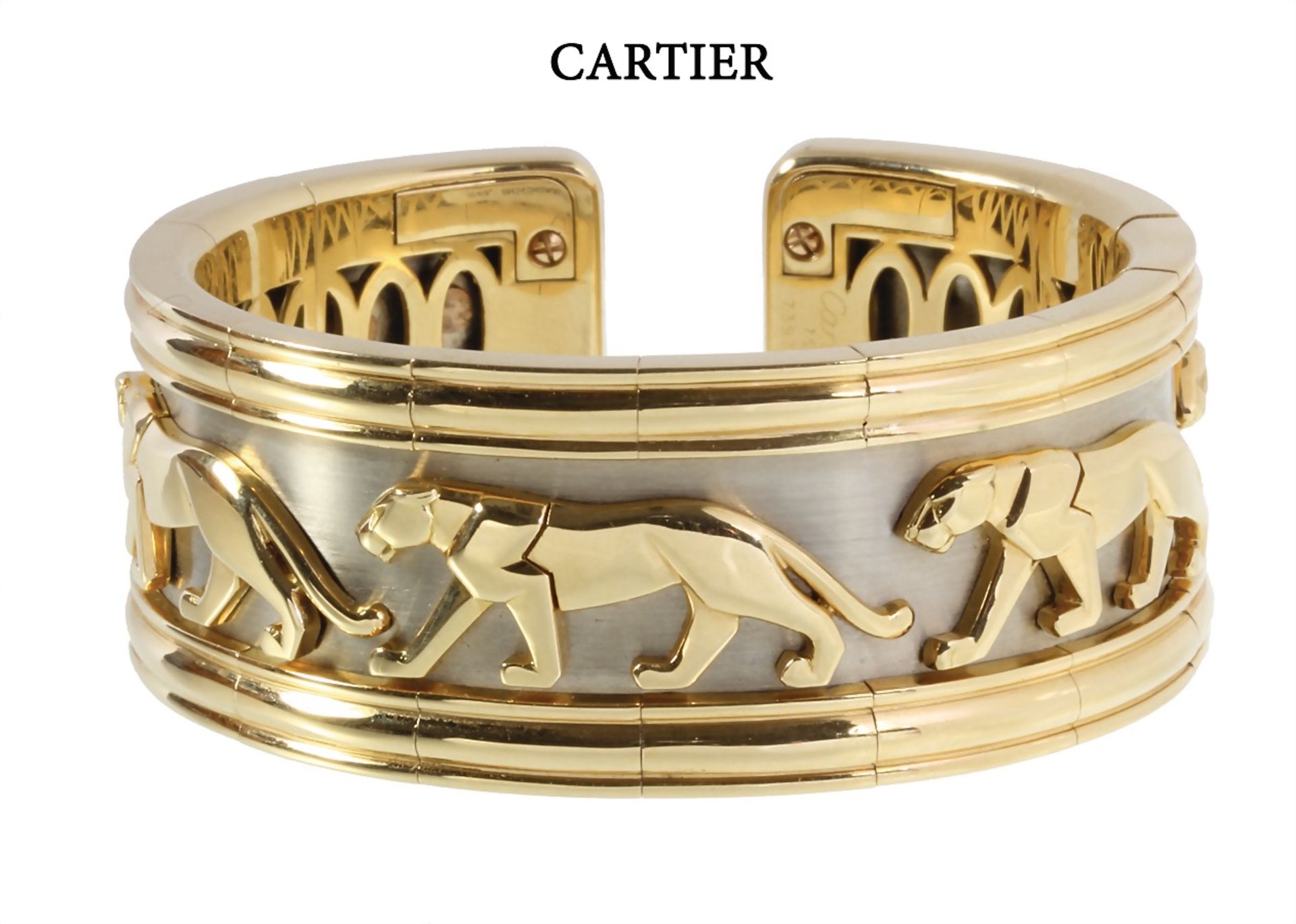 Pharao-Armreif/Spange, CARTIER Model Panthère, GG/WG 750/000, sig. 739739 Cartier 750, ...