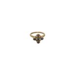 A circa 1900 9 carat gold ring.