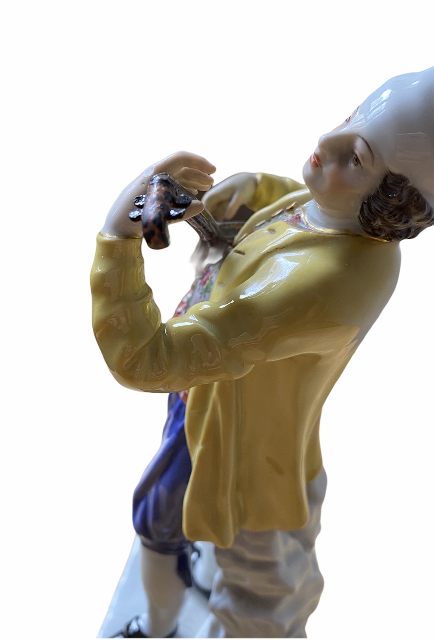 A 19th century Meissen porcelain Greek musician from Kefalonia (Cephalonia). - Image 2 of 4