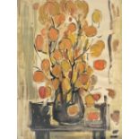 Clio Natsi (Greek, born 1929) (AR), Still life, pastel on paper, 66 x 49 cm.