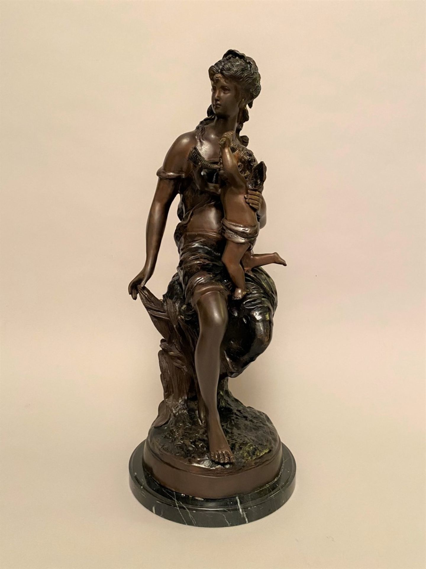 MATHURIN MOREAU (1822-1912)Jeune femme au cupidon - Image 2 of 5