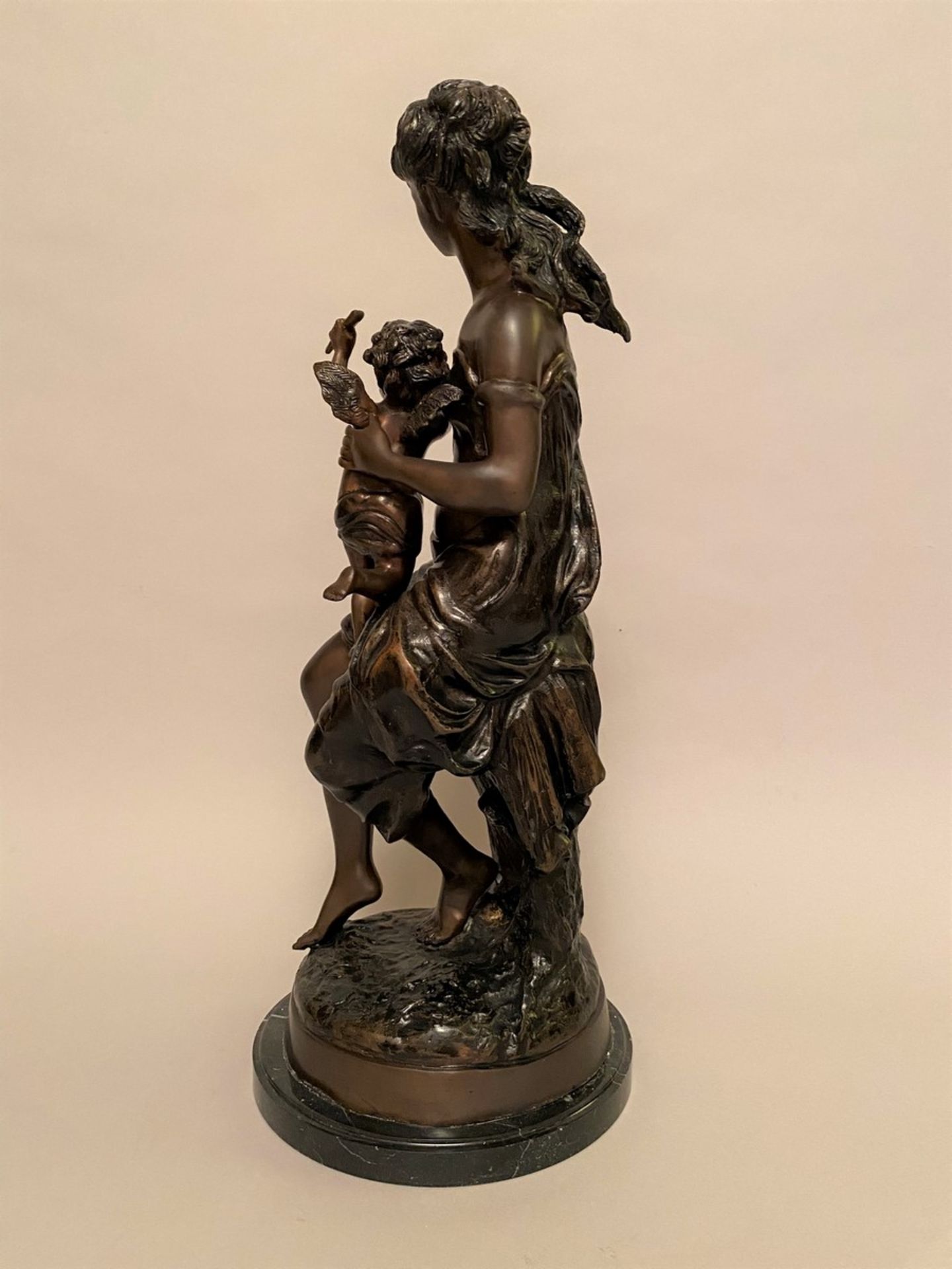 MATHURIN MOREAU (1822-1912)Jeune femme au cupidon - Image 4 of 5